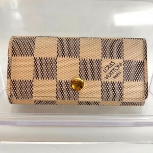 Louis Vuitton Damier Azur 6 Key Holder Pouch Authentic